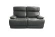 Picture of SOMIA Top-Grain Leather Manual Reclining Sofa Range (Grey) -  2 Seat Recliner Sofa (2RR)