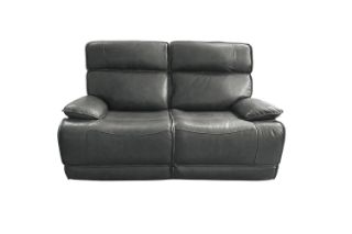 Picture of SOMIA Top-Grain Leather Manual Reclining Sofa Range (Grey) -  2 Seat Recliner Sofa (2RR)