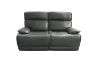 Picture of SOMIA Top-Grain Leather Manual Reclining Sofa Range (Grey) - 3RR + 2RR Sofa Set
