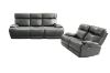 Picture of SOMIA Top-Grain Leather Manual Reclining Sofa Range (Grey) - 3RR + 2RR Sofa Set