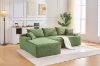 Picture of ASHFORD Fabric Sectional Compressed Sofa (Green) - Chaise Facing Left