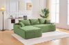 Picture of ASHFORD Fabric Sectional Compressed Sofa (Green) - Chaise Facing Left