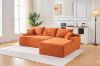 Picture of ASHFORD Fabric Sectional Compressed Sofa (Orange) - Chaise Facing Right