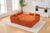 Picture of ASHFORD Fabric Sectional Compressed Sofa (Orange) - Chaise Facing Right