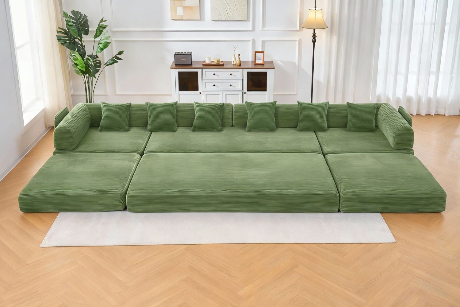 Sindara Modular Compressed Sofa Folding Sofa Bed Range Green