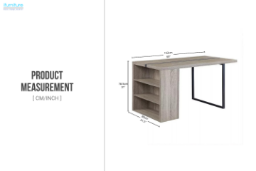 Picture of LITAKE 152 Dining Table with Shelves