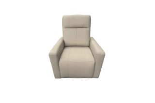 Picture of KELLAN Air Leather Power Reclining Sofa Range (Beige) - 1 Seat Recliner Armchair (1R)