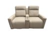 Picture of KELLAN Air Leather Power Reclining Sofa Range (Beige) - 2 Seat with Cup Holders & Storage (2RRC)