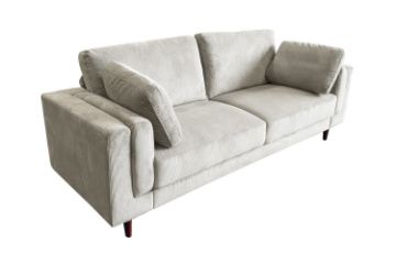 Picture of VALAND Corduroy 3-Seater Sofa (Light Grey)