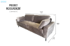 Picture of KASTEN 3 Seater Sofa (Grey)