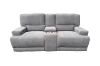 Picture of DAWSON Power Reclining Fabric Sofa Range with Storage Console & Cup Holders (Charcoal Grey)