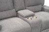 Picture of DAWSON Power Reclining Fabric Sofa Range with Storage Console & Cup Holders (Charcoal Grey)