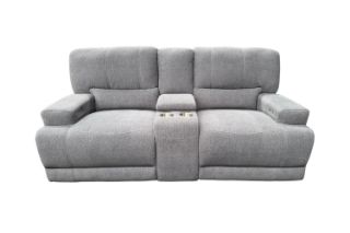 Picture of DAWSON Power Reclining Fabric Sofa Range (Charcoal Grey) - 2 Seat with Cup Holders & Storage (2RRC)