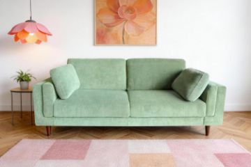 Picture of VALAND Corduroy 3-Seater Sofa (Light Green)