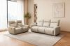 Picture of KELLAN Air Leather Power Reclining Sofa Range (Beige) - 2 Seat with Cup Holders (2RRC)