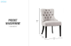Picture of HALMYN High Back Dining Chair (Light Grey) - 2PC