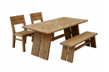 Picture of BLOX 180 4PC Reclaimed Pine Wood Dining Set