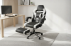 Picture of MOXIE 360° Swivel Adjustable Height Gaming Recliner Chair with Footrest (White & Black)