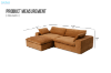 Picture of ELDEL Chenille Fabric Compressed Sofa with Ottoman (Brown)