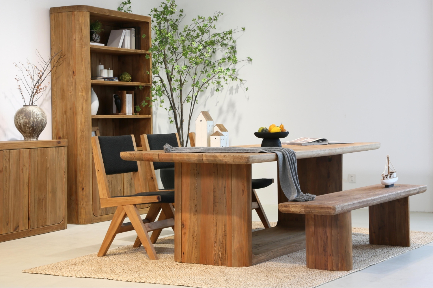 LUMBER 240 Reclaimed Pine Wood Dining Table
