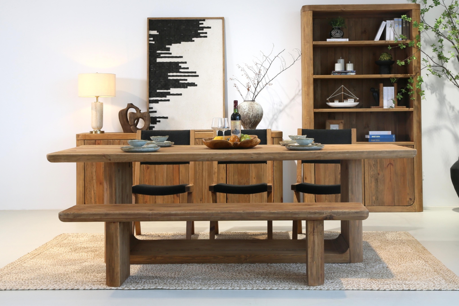 LUMBER 180 Reclaimed Pine Wood Bench