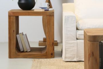 Picture of LUMBER Reclaimed Pine Wood Side Table