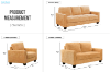 Picture of ANTONIA Fabric Sofa Range (Yellow) - 3+2 Sofa Set