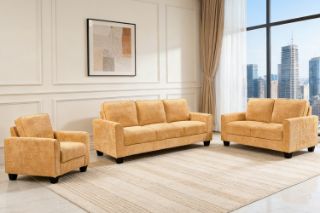 Picture of ANTONIA Fabric Sofa Range (Yellow) - 3+2+1 Sofa Set