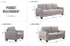 Picture of ANTONIA Fabric Sofa Range (Grey) - 3 Seater