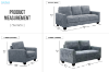 Picture of ANTONIA Fabric Sofa Range (Blue) - 3 Seater