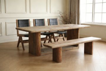 Picture of LUMBER 2.4M 5PC Solid Reclaimed Wood Dining Set