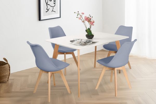 Picture of EFRON 1.2M/1.4M/1.6M 5PC Dining Set (Grey)