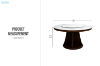 Picture of AURELIO D130 Microcrystalline Stone Top Round Dining Table with Lazy Susan