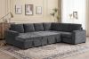 Picture of HENRIK U-Shape Tufted Sectional Sofa/Pull-Out Sofa Bed with Storage