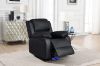 Picture of  MARVIN Air Leather Manual Reclining Sofa Range (Black) - 1 Seat Recliner Chair (1R)