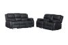 Picture of  MARVIN Air Leather Manual Reclining Sofa Range (Black) - 1 Seat Recliner Chair (1R)