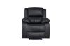 Picture of MARVIN Air Leather Manual Reclining Sofa Range (Black) - 3 Seat with Drop Down Cup Holders & Wireless Charger (3RRC)