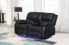 Picture of MARVIN Air Leather Manual Reclining Sofa Range (Black) - 3RRC+2RRC Sofa Set