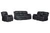 Picture of MARVIN Air Leather Manual Reclining Sofa Range (Black) - 3RRC+2RRC+1R Sofa Set
