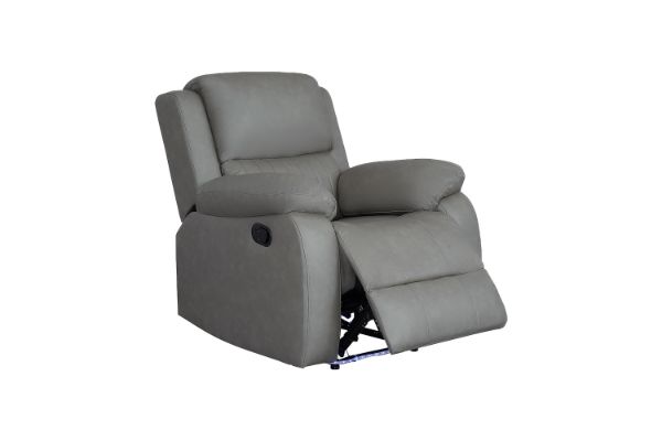 Picture of MARVIN Air Leather Manual Reclining Sofa Range (Grey) - 1 Seat Recliner Chair (1R)