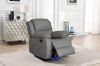 Picture of MARVIN Air Leather Manual Reclining Sofa Range (Grey) - 2 Seat with Cup Holders and Storage (2RRC)
