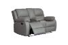 Picture of MARVIN Air Leather Manual Reclining Sofa Range (Grey) - 3 Seat with Drop Down Cup Holders & Wireless Charger (3RRC)