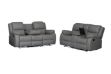 Picture of MARVIN Air Leather Manual Reclining Sofa Range (Grey) - 3RRC+2RRC Sofa Set