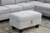 Picture of DEVON Fabric Sectional Sofa with Storage Ottoman (Grey)