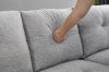 Picture of DEVON Fabric Sectional Sofa with Storage Ottoman (Grey) - Chaise Facing Left
