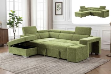 Picture of GOODEN Sectional Sofa/Sofa Bed With Storage Ottoman