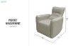 Picture of LAURA Power Recliner Lounge Chair with Massage & USB Type-C Ports (Beige)