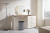 Picture of ELYSIA 3-Drawer 110-160 Extension Dressing Table with LED Mirror and Makeup Stool Combo