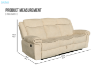 Picture of WINCHESTER Power Reclining Sofa Range - 3 Seat with Drop Down Cup Holders & USB Port, Power Socket & Drawer (3RRC)