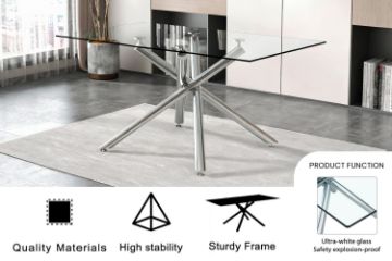 Picture of TOVIN 180 Tempered Glass Dining Table
